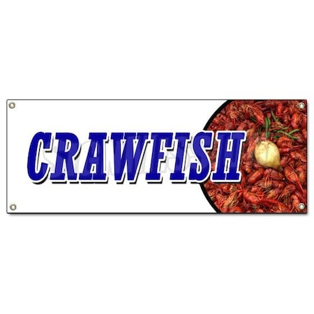 Signmission CRAWFISH BANNER SIGN boil dinner lunch corn cajun new orleans buggers B-Crawfish